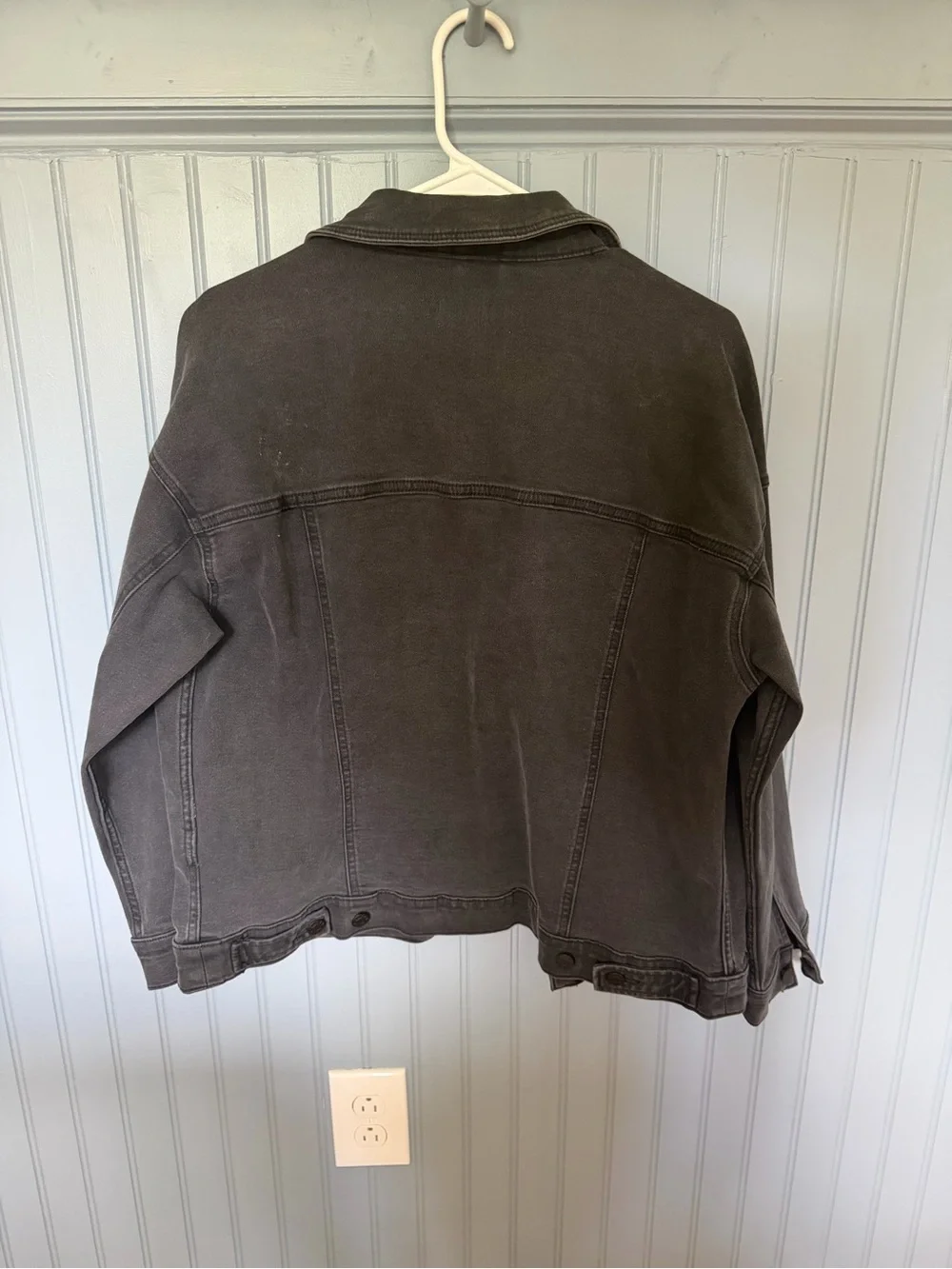 Carly Jean Los Angeles Washed Black Jean Hunter jacket XS (oversized to fit XS-M